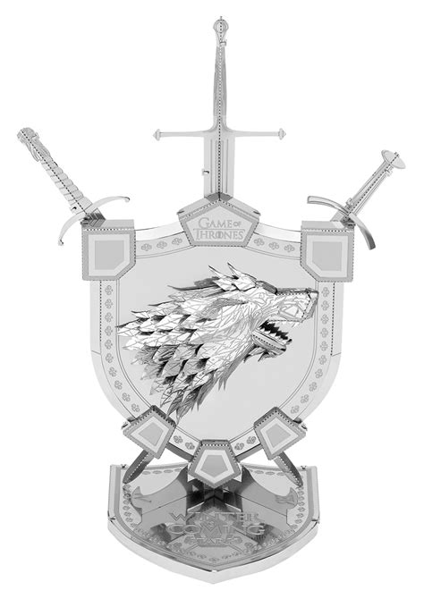 house stark metal|Metal Earth Premium Series Game of Thrones House Stark Sigil .